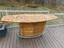 Teak Bar with Chairs