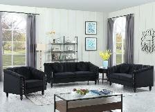 Luxury Black Velvet 3-Piece Sofa Set Design Your Living Room