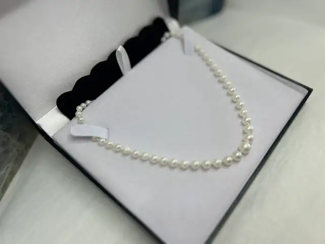 Birks 14k Pearl Strand graduated Necklace 20" - Photo 2