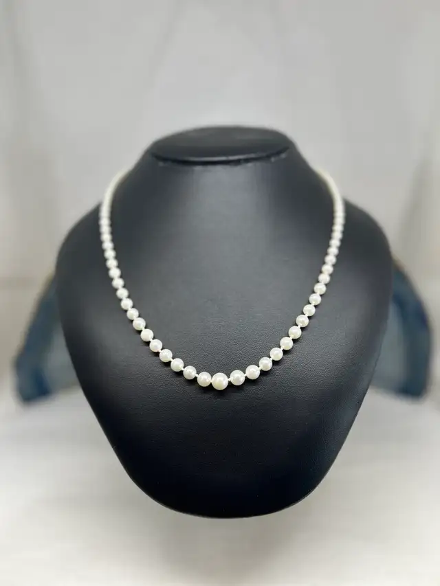 Birks 14k Pearl Strand graduated Necklace 20" - Photo 3