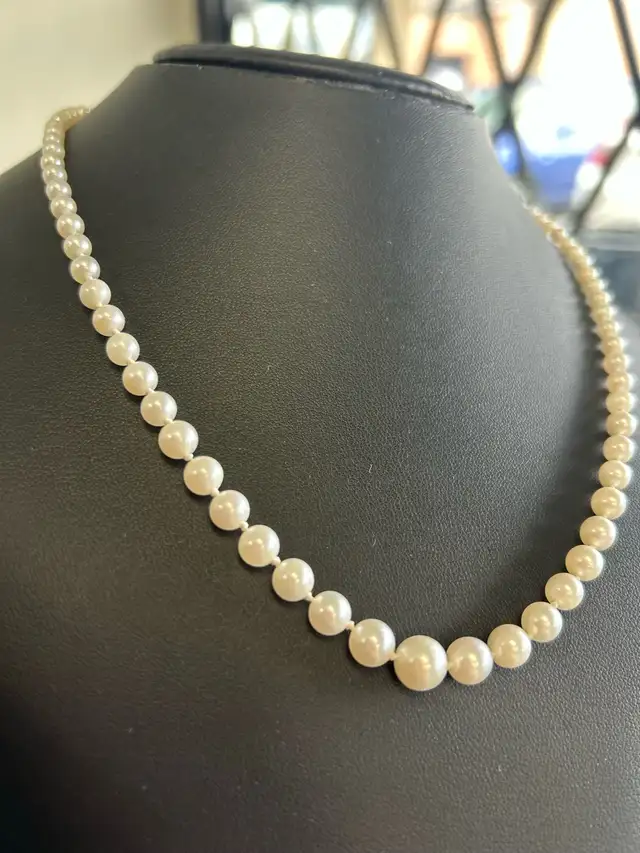 Birks 14k Pearl Strand graduated Necklace 20" - Photo 5