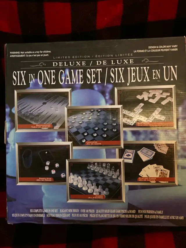 6-in-1 Chess/Game Set $25