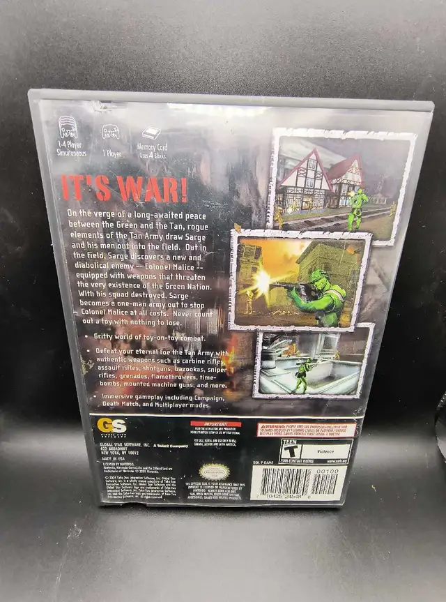 NINTENDO GAMECUBE ARMY MEN SARGE'S WAR W/MANUAL - Photo 2