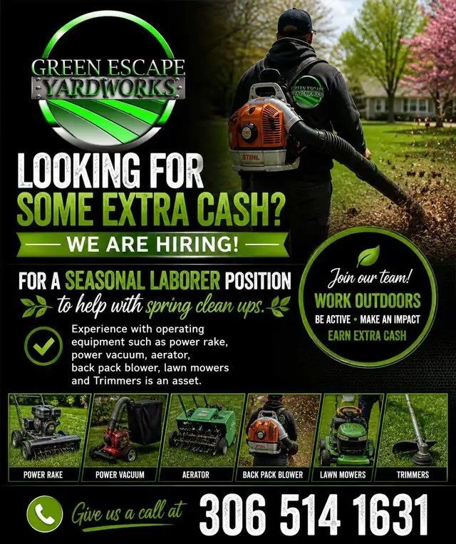 Spring clean up laborer