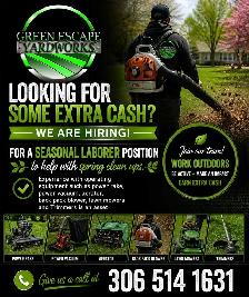 Spring clean up laborer