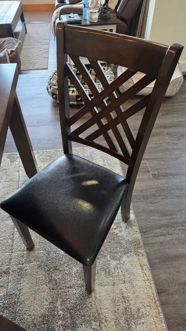 Dining room set - 6 chairs - leaf - Photo 4