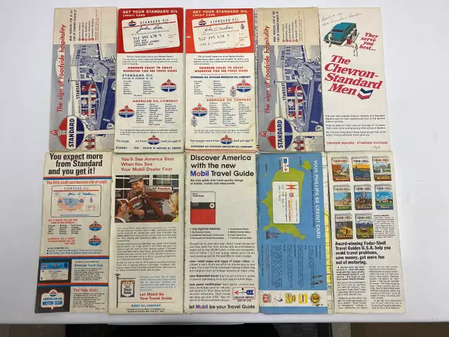 Vintage Road Maps (10) Standard Oil, Mobil, Phillips 66, Shell - Photo 2