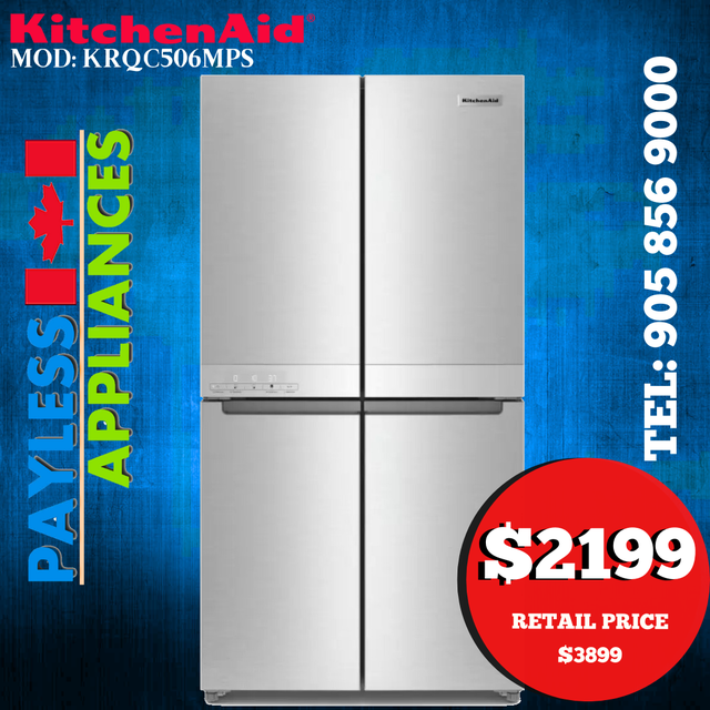 Kitchenaid KBSN708MPS 48' Side by Side Counter Depth Refrigerato
