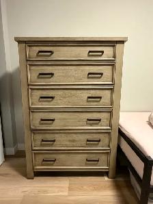 Wood Chest Dresser w/ 6 Drawers (Not Particle Board)