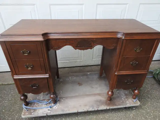 Small vintage antique walnut,desk, restored professionally