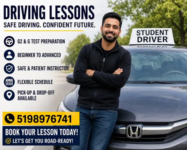 Certified Driving Instructor – Beginner & G2/G Test Prep