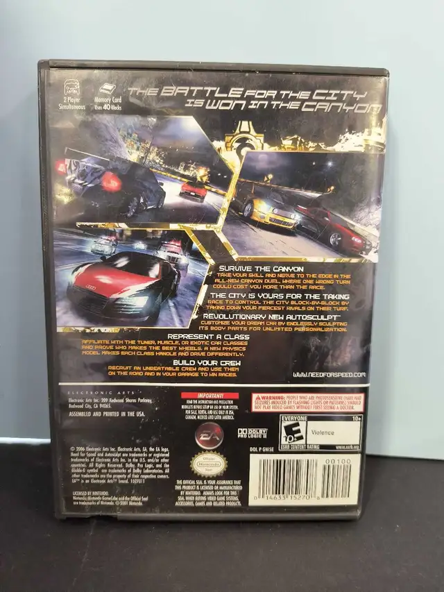 NINTENDO GAMECUBE NEED FOR SPEED CARBON - Photo 2