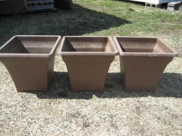 Square decorative outdoor planters