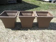 Square decorative outdoor planters
