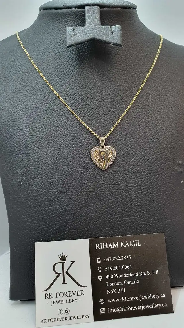 10k yellow gold chain & pendant # 391_R