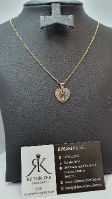 10k yellow gold chain & pendant # 391_R