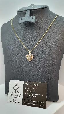 10k yellow gold chain & pendant # 391_R - Photo 2