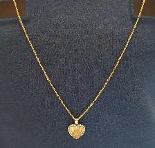 10k yellow gold chain & pendant # 391_R - Photo 9