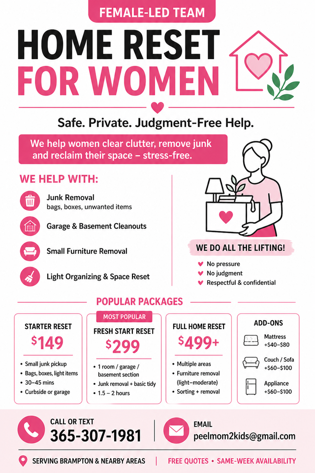 Home Reset & Junk Removal for Women – Safe, Stress-Free Help - Photo 3