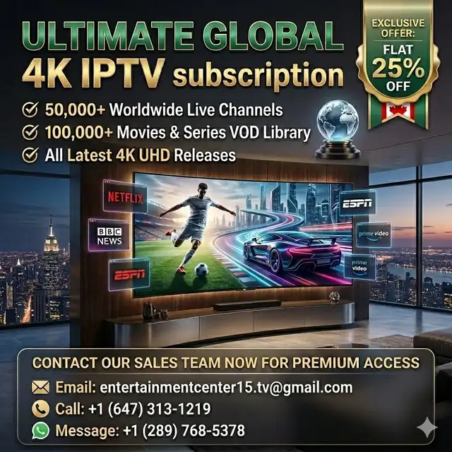 Best 4k I.P.T.V subscription with Latest - content
