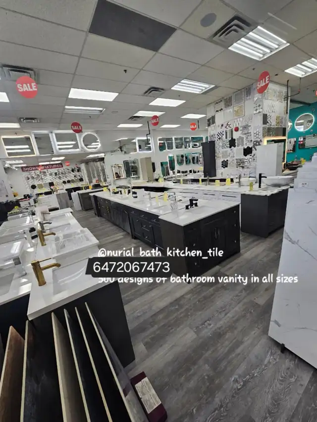floating vanity kitchen cabinets quartz countertop - Photo 7