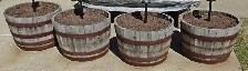 WHISKEY BARREL PLANTERS FOR SALE