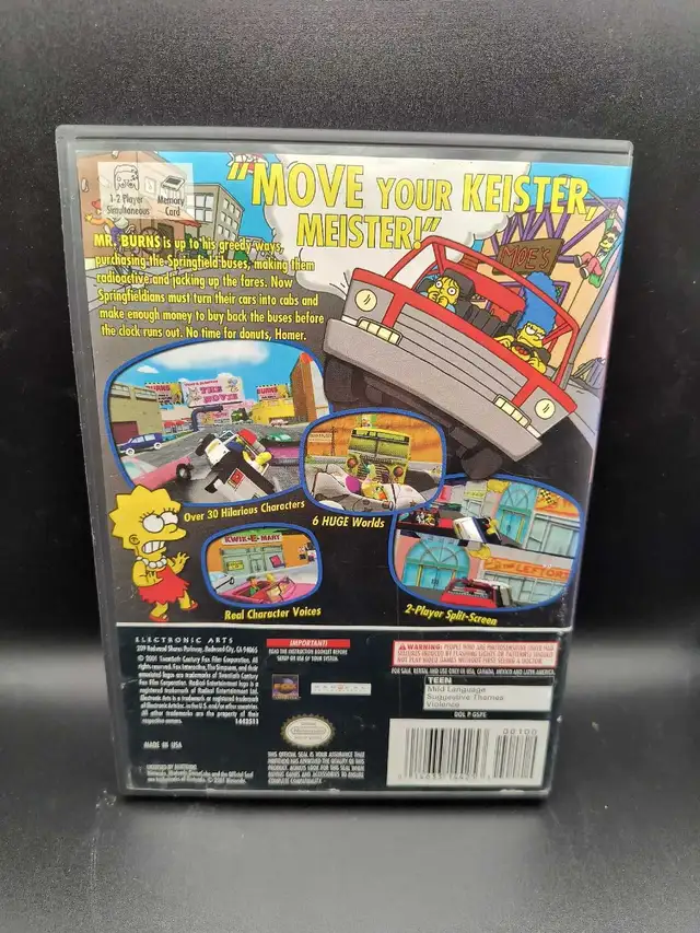 NINTENDO GAMECUBE THE SIMPSONS ROAD RAGE W/MANUAL - Photo 2