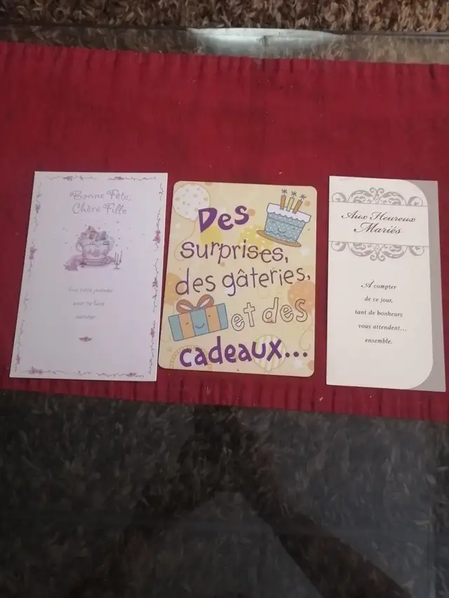 French birthday cards $1 each