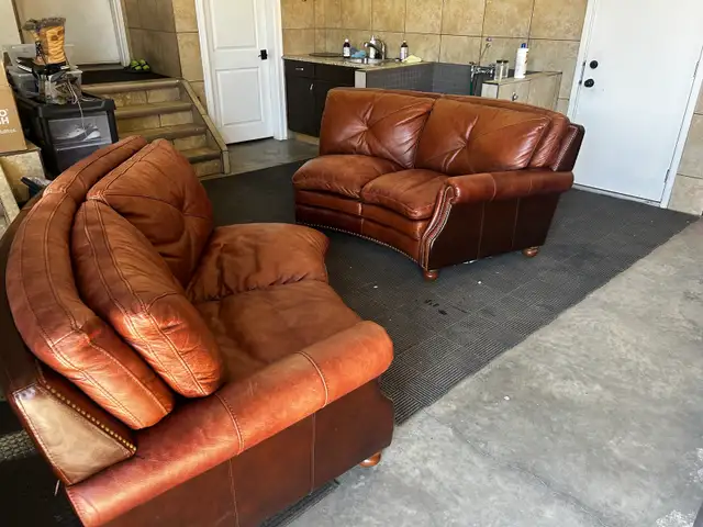Three Piece Leather Sectional