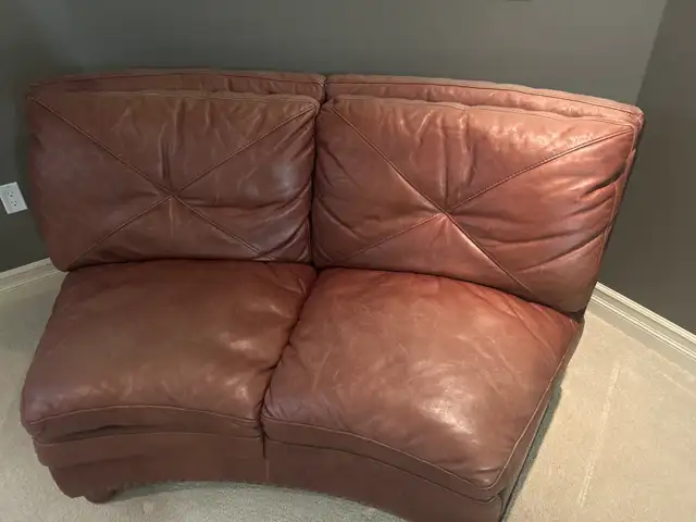 Three Piece Leather Sectional - Photo 2