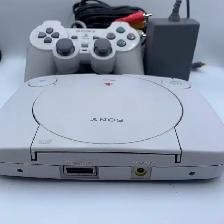 Psone console with controller, power, and video