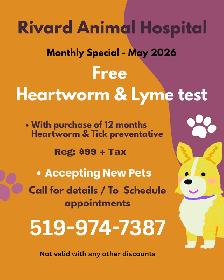 Free Heartworm and Lyme Test