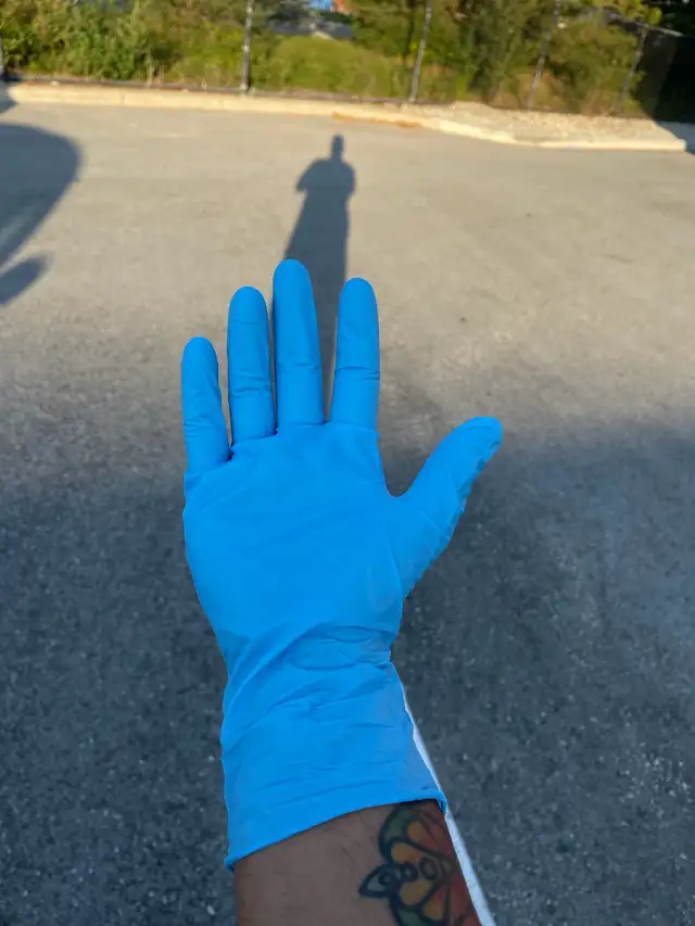 Satey Zone 8 mil Blue Nitrile Gloves mechanics, tattoo gloves - Photo 3