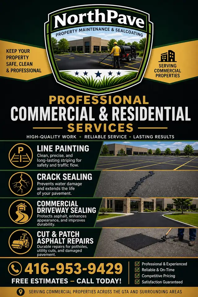 Line Painting • Crack Sealing • Cut & Patch Asphalt Repairs •