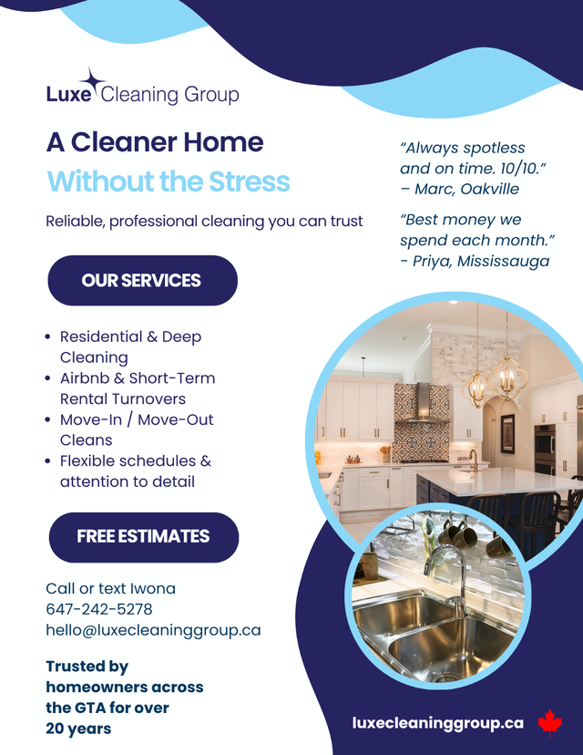 Trusted Oakville House Cleaning – Insured Teams, Free Quotes ✨