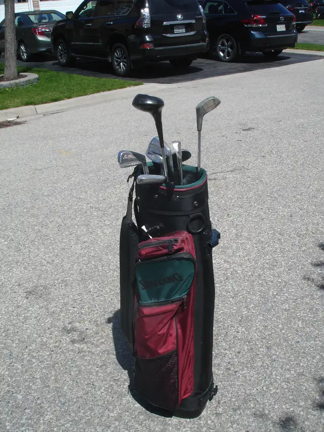 BEST DEAL NOW 8 RIGHT HAND GOLF CLUBS WITH SPALDING CARRIER BAG!