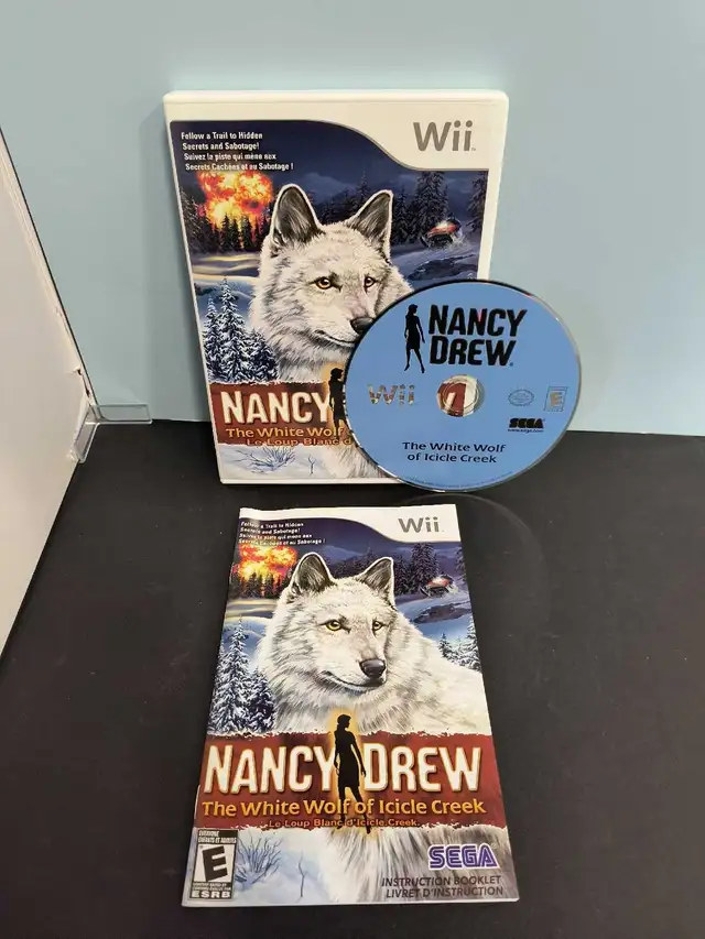 NINTENDO WII NANCY DREW THE WHITE WOLF OF ICICLE CREEK W/MANUAL