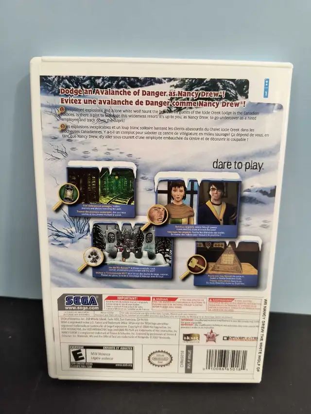 NINTENDO WII NANCY DREW THE WHITE WOLF OF ICICLE CREEK W/MANUAL - Photo 2