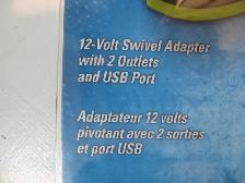 Road Pro Mobile Spec 12 volt Swivel Adapter Two Outlets USB port - Photo 3