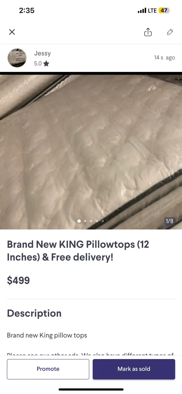 Brand New KING PILLOWTOP Mattresses $499 Platform $99 - Photo 6