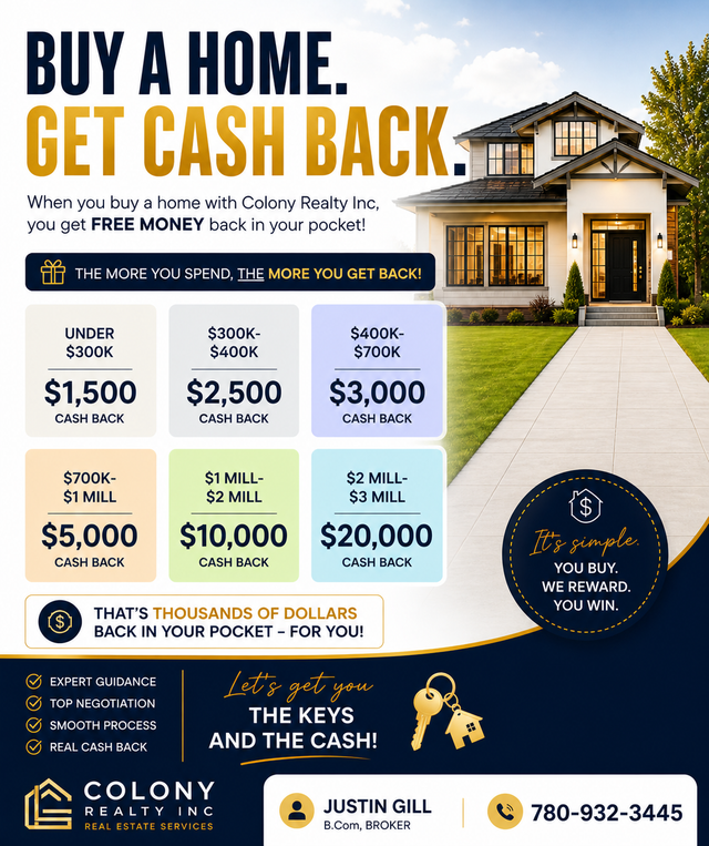 BUY A HOME. GET CASH BACK. EDMONTON