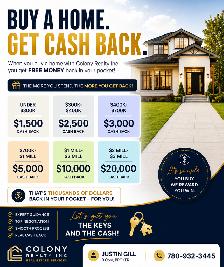 BUY A HOME. GET CASH BACK. EDMONTON