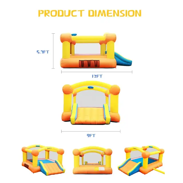 Bounce House Castle Rental with Slide and Basketball Hoop - Photo 2