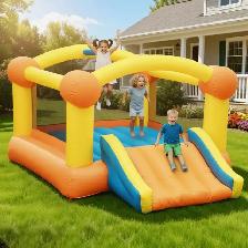 Bounce House Castle Rental with Slide and Basketball Hoop - Photo 3