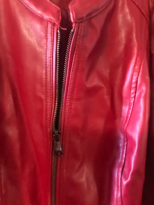 Suzy Sheer Faux Leather Jacket for sale XL…