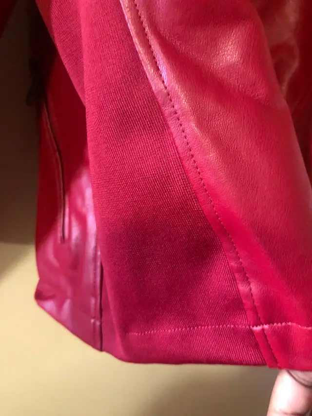 Suzy Sheer Faux Leather Jacket for sale XL… - Photo 4