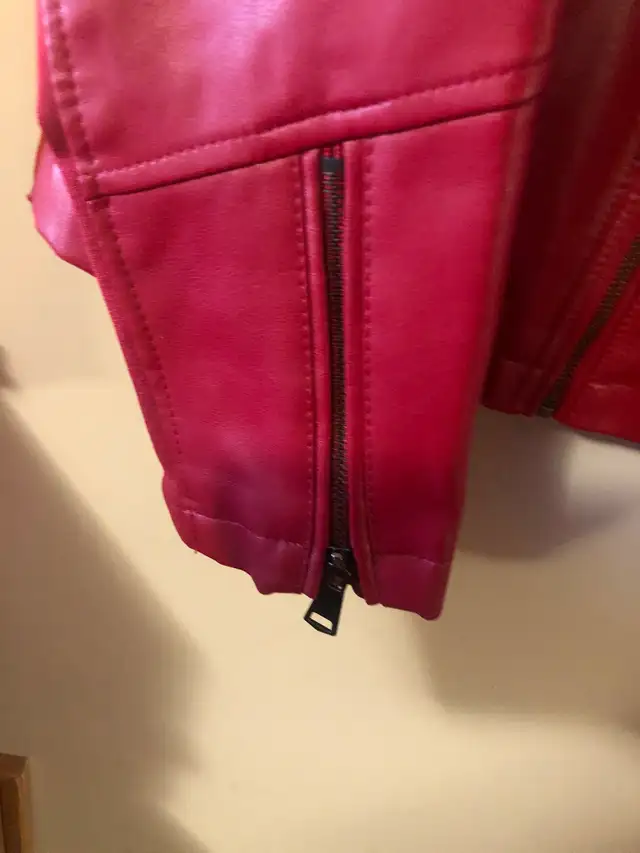 Suzy Sheer Faux Leather Jacket for sale XL… - Photo 5