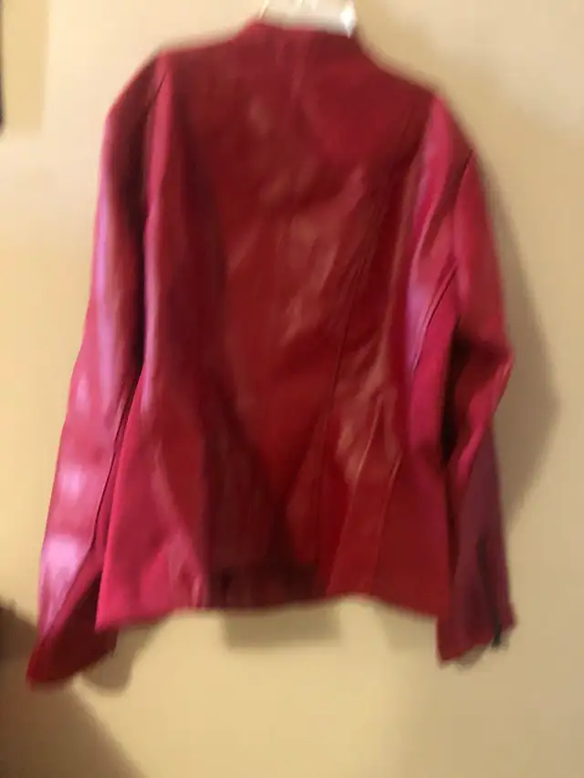 Suzy Sheer Faux Leather Jacket for sale XL… - Photo 6