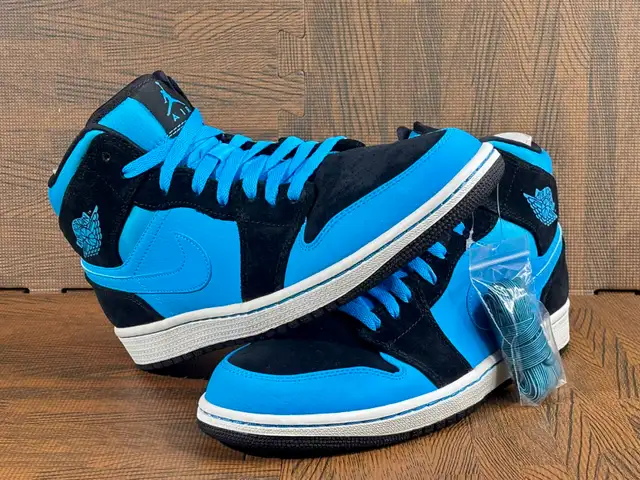 AIR JORDAN 1 MID ''DARK POWDER BLUE'' 2014 - Photo 4