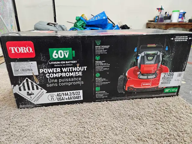 TORO Lawn Mower 22' 60V Max 53cm 'BRAND NEW IN THE BOX' - Photo 4